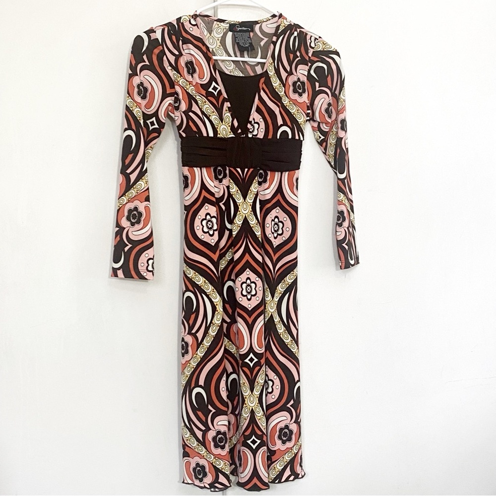 Speechless Stylish Retro Multicolor Patterned Dress 8